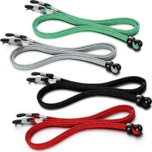 HGDGears 4 Pieces Glasses Strap Chain,Adjustable Sunglasses Holder Strap Eyewear Retainer,sunglasses string for Decoration and Sports