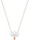 Amor Kette mit Anhänger 925 Sterling Silber Damen Halsschmuck, mit Zirkonia synth., 42+3 cm, Bicolor, Kommt in Schmuck Geschenk Box, 2022398