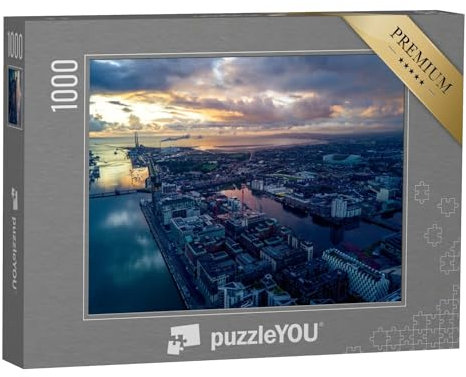 puzzleYOU: Puzzle 1000 Teile „Dublin Docks am Abend, Irland“ – aus der Puzzle-Kollektion Irland