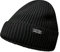 SAEBIS Ribbed Beanie Damen und Herren - Unisex Klassische Strickmütze - Classic warme Mütze für das ganze Jahr - Kopfbedeckung - (Schwarz)