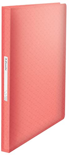 Esselte - Porte-vues A4 avec 80 Pochettes, Capacité 160 Feuilles, Rangement & Présentation de Documents, Maison / Bureau, Motif Texturé, Gamme Colour'Breeze, Corail, 628445