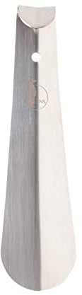 Metall-Schuhanzieher 15 cm Schuhlöffel aus recyceltem Edelstahl mit Lochung | langlebig, stabil & ergonomisch geformt, mit Lochung und Haken zum Aufhängen. Ideale Größe für unterwegs oder Kinder