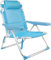 TIENDA EURASIA – Silla Playa Plegable | Metal y Tela de Textileno | 48x62x85 cm | Multiposiciones Reclinable | Azul Turquesa | Diseño Arabesque | Refuerzo en Las Patas