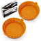 WAFE Silicone Liners for Round Air Fryers - Multi-Purpose 8-in Liners with Drainage and Air-Vent Design