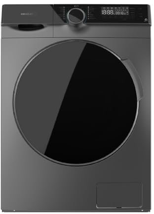 Cecotec Lavadora 12 Kg Carga Frontal Bolero DressCode 121000 Steel. 1400 rpm máximas Regulables, 2000 W, Certificación WoolMark, Motor Inverter Plus, 14 Programas,Spa Care, Delay Start