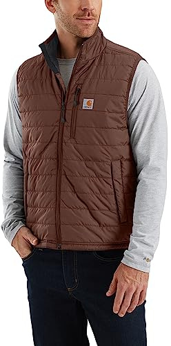 Carhartt Veste isolante légère Rain Defender, coupe décontractée COAT Homme, Marron, XL