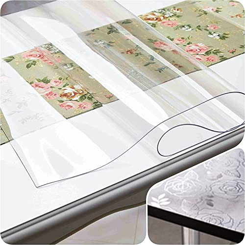 Tischdecke Transparente PVC Tischdecke,1.5mm Tischschutz Folie,Tischdecke Transparente Geruchlos,für Küche Couchtisch und Garten Schutzfolie Tischschutz