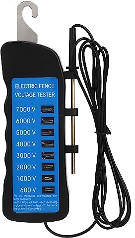 Elektrischer Zaun-Spannungsprüfer, Tragbarer Leichter Zaun-Fehlersuchtester, Fehlerbehebung bei Hochspannung 600 Bis 7000 V, Gartengeräte, Ortungsprüfer, Zaun-Voltmeter
