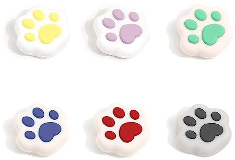4 Pezzi Cappucci per impugnatura a forma di zampa di gatto, compatibili solo con Nintendo Switch e Switch Lite, cover morbida in silicone per joystick