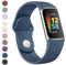 YLK Bracelet pour Fitbit Charge 5 / Fitbit Charge 6 Bracelet Femme Homme Bracelet de montre de sport amélioré en silicone Bracelet de rechange réglable pour Fitbit Charge 5 / Charge 6 Bracelets