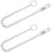 Zasjon 2 Stückes Schlüsselkette Edelstahl Geldbörsenkette Hosenkette Schlüssel Kette Silber Schlüsselanhänger Kette Brieftasche Kette Taschenuhr Key Chain für Schlüssel, Brieftaschen, Jeans