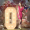 4FT Light Up Numbers Birthday Decorations for Girl Boy: Big Cardboard Number 0 for 10th 20th Wedding Anniversary Party Decor Baby Shower, Large Marquee Numbers Birthday Balloon Arch Kit Mosaic Pre-cut