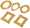 MAGICLULU 30 Stk Kleiner Goldener Fotorahmen Fotokabinenrahmen Tischdisplayrahmen Bilderrahmen Wanddekoration Rustikales Bild Fotorahmen-requisite Zubehör Rechteck Baby Harz