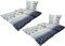 MB Warenhandel24 Bettwäsche Seersucker Microfaser 4 teilig Doppelpack Spar Set mit Reißverschluss 2X 135x200 cm + 2X 80x80 cm (Iris)