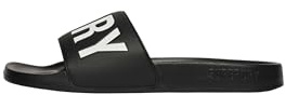 Superdry Damen Vegane Core Badesandalen Schwarz/Weiß 7-8