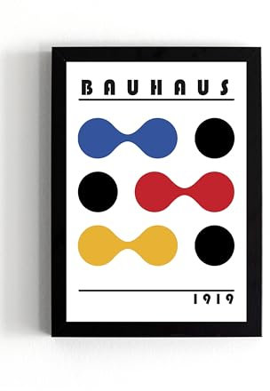 Generisch Bauhaus 1919 Repro Wandbild Kunstdruck A5 gerahmt (21 x 16 cm)