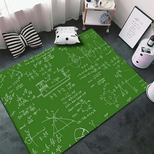 3D-Druck Weicher Wohnzimmerteppich Naturwissenschaftlicher Mathematik-Formelunterricht 200 X 300 Cm / 78.74 X 118.11 - Rutschfester Teppich Mit Niedrigem Flor - Heimtextilien-Fußmatte - Waschba -6J4