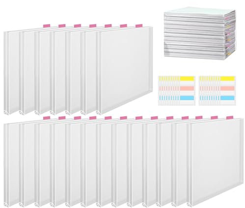 Scrapbook-Papier-Organizer – 30,5 x 30,5 cm transparenter Papierhalter, Scrapbook-Papierhalter, transparenter Karton-Aufbewahrungs-Organizer mit klebrigen Index-Tabs, für Kunst und Handwerk
