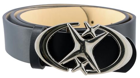 Shengxi Stern Schnalle Gürtel, Gürtel Herren Vintage Schnallengürtel Herrengürtel Leder Stilvoller Bund Herrengürtel für Damen und Herren Jeans Hosen (122cm)