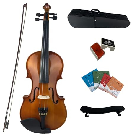Insoul Professionelles Violinen-Set für Studenten, 4/4-Größe, Violine für Anfänger, Akustikgeige aus Massivholz, Anfänger-Set für Schüler (Anfänger-A, 4/4)