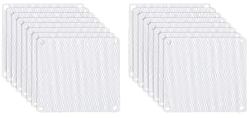 PATIKIL 140mm/5.5 PC Fan Dust Mesh, 16 Pack PVC Computer Cooler Dust Filter PC Case Dust Cover Grills for Computer Cooler Fan PC Case Dustproof, White