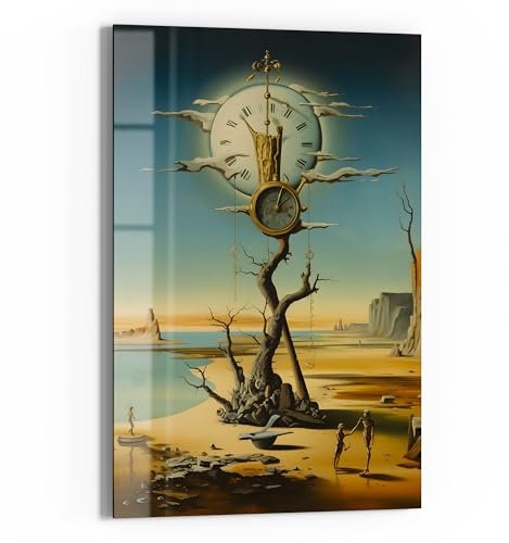DEQOART Glas-Magnettafel | 40x60 cm cm groß | Motiv Verweilende Zeit | Memo-Board aus Glas | Magnetboard inkl. Magnete, Stift & Tuch für Küche & Büro | Tafel magnetisch & beschreibbar