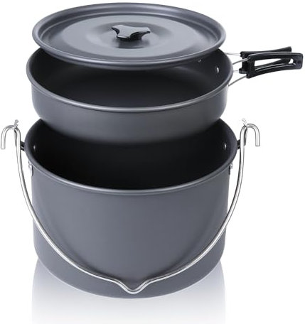 your GEAR Ranger Pot & Pan - Kochgeschirr mit Topf, Pfanne, Deckel - Erweiterungsset zum Ranger V Set