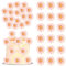 60 Stück Essbare Blumen Tortendeko Essbare Waffel Papier Blume Kuchen Deko Hawaii-Blumen Cupcake Toppers für Tropical Luau Thematische Baby Shower Geburtstag Party Kuchen Dekorationen Rosa