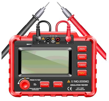 BINGNU MH11 Isolationswiderstand 2000 MΩ Tester Digitale Messgeräte Ohm Hochspannungs-Megohmmeter Messgerät Nicht Batteriebetriebene Tragewerkzeuge Für die Elektroindustrie