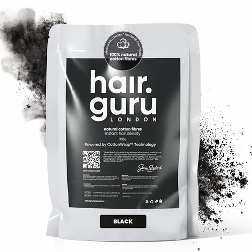 Hair Guru London Hair Thickening Fibres Refill, Black, 100g