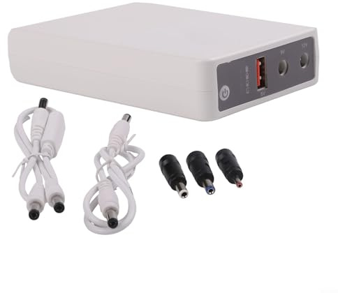 Niceminiwall Uninterruptible Power Supply 8000mAh with 5.5x2.5mm Interface for WiFi Router, Camera, Speaker and Laptop Backup Power Unit with Over Current Protection