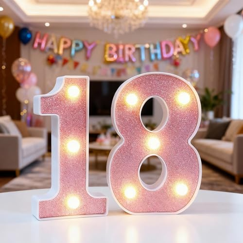 Numeri luminosi a LED, 18 cartelli luminosi