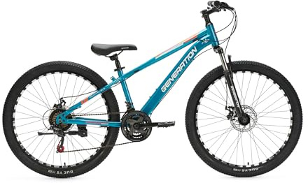 Generation M-760 Mountainbike 26 Zoll - Kinderfahrrad - Scheibenbremsen - 21 Gänge - Hellblau