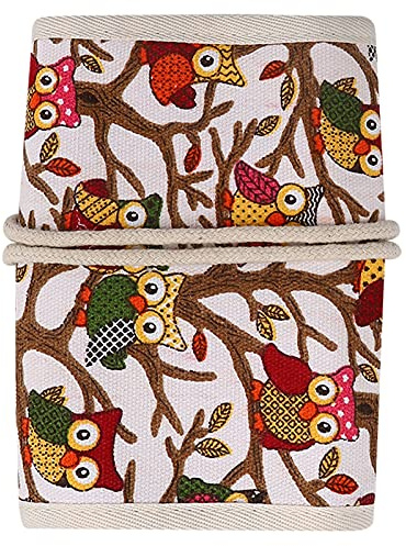 Aufbewahrungstasche für Stricknadeln, Häkelnadeln, großes Fassungsvermögen, strapazierfähiges Oxford-Gewebe, Reißverschlusstasche für Strickbegeisterte, Reisen und Heimgebrauch (Leere Paket-Eule)