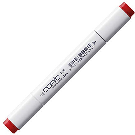 COPIC Classic Marker Typ R - 29, Lipstick Red, professioneller Layoutmarker, mit einer breiten und einer feinen Spitze