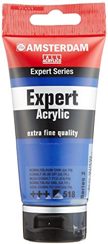 Amsterdam Expert Series Acrylic Paint - Bleu de cobalt foncé 518 - Tube de 75 ml - Professional Heavy Body - High Pigment & Lightfastness - Made in Netherlands