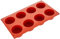 Silikomart 20.028.00.0060 SF028 Moule Forme Cylindre 8 Cavités Silicone Terre Cuite, Terracotta