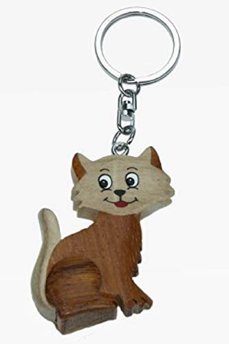 Chat chaton * Porte-clés en bois