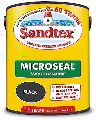 Sandtex Ultra Smooth Masonry Paint 5 Litre Stock Colours - Black