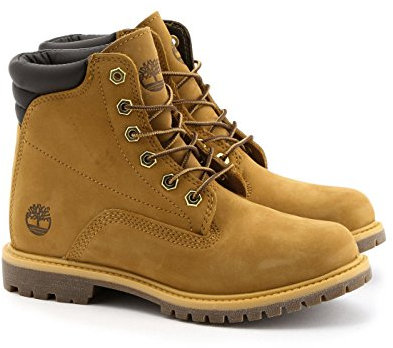 Timberland Waterville 6 inch Basic Waterproof, Stivali Stringati Donna, Wheat Nubuck, 38.5 EU