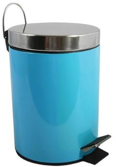 MSV Treteimer Mülleimer Kosmetikeimer Abfalleimer 5 Liter - Blau