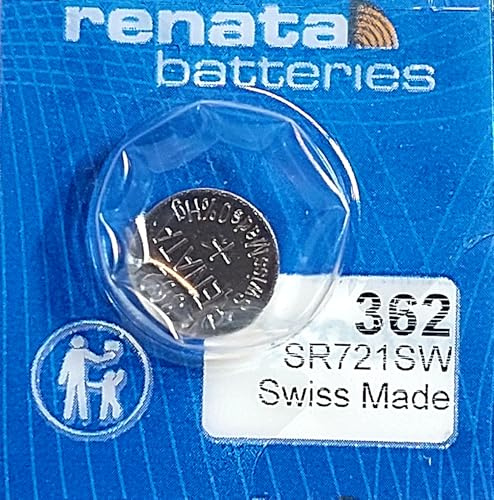 1x Renata Pile de Montre 0% Mercure Oxyde d’Argent, 362 (SR721SW)