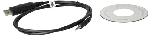vhbw USB Programmierkabel kompatibel mit Icom IC-40S, IC-3FGX, IC-2200H, IC-2720, IC-2720H, IC-2200, IC-2800H, IC-2800, IC-2725E Funkgerät, schwarz