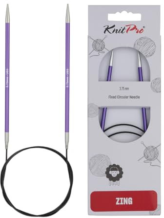 KnitPro Zing Fixed Circular Needles 24 (60cm) | Size 3.75mm