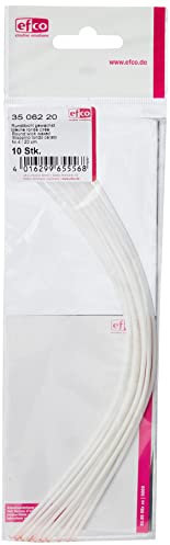 Efco Nr. 4 rund Docht gewachst, Baumwolle, weiß, 20 cm, 10 Stück