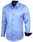 Baxboy Herren-Hemd Slim-Fit Bügelleicht Für Anzug, Business, Hochzeit, Freizeit - Langarm Hemden für Männer Langarmhemd R-44, Farbe:Hellblau, Größe:M