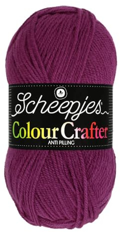 Scheepjes Colour Crafter 100g Yarn Ball | Acrylic DK Double Knit Wool | Soft & Anti-Pilling for Knitting, Crochet, Blankets & Amigurumi (1061 Meppel)
