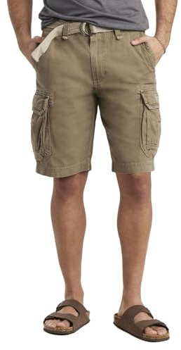 Unionbay Men's Cordova Belted Messenger Cargo Short, Dugout, 40