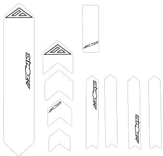 AZONIC | Fahrrad-Rahmenschutz | MTB Downhill Freeride Mountainbike BMX | Spezielles Diamantprofil und Beste Kratzfestigkeit, Einfach zu montieren, Wenig Gewicht | Frame Guards | Klar| XL