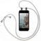 moex Handykette für iPhone 5s / 5 / SE (2016) Hülle mit Band abnehmbar, Handyhülle mit Kette zum Umhängen, Handyband Kordel Umhängehülle, Necklace Handy Umhängeband, Silber